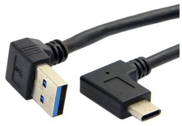 Alt view image 6 of 7 - USB 3.0 to USB C 90 Degree UP Angled Data Extension Cable for Tablet Mobile Phone Hard Disk Drive 30cm