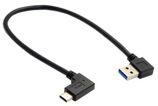 Alt view image 6 of 7 - USB 3.0 to USB C 90 Degree Right Angled Data Extension Cable for Tablet Mobile Phone Hard Disk Drive 30cm