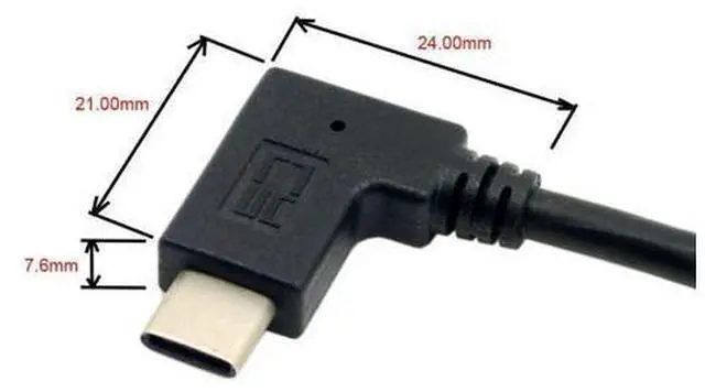 Alt view image 2 of 7 - USB 3.0 to USB C 90 Degree Right Angled Data Extension Cable for Tablet Mobile Phone Hard Disk Drive 30cm
