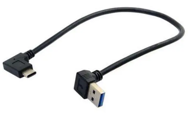 Main image of USB 3.0 to USB C 90 Degree Down Angled Data Extension Cable for Tablet Mobile Phone Hard Disk Drive 30cm