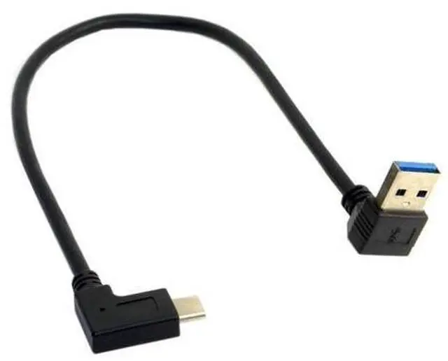 Alt view image 6 of 7 - USB 3.0 to USB C 90 Degree Down Angled Data Extension Cable for Tablet Mobile Phone Hard Disk Drive 30cm