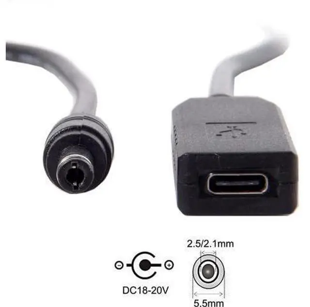Alt view image 4 of 7 - USB 3.1 Type C USB-C to DC 20V 5.5 2.5mm & 2.1mm Power Plug PD Emulator Trigger Charge Cable for Laptop