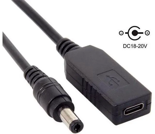 Alt view image 2 of 7 - USB 3.1 Type C USB-C to DC 20V 5.5 2.5mm & 2.1mm Power Plug PD Emulator Trigger Charge Cable for Laptop