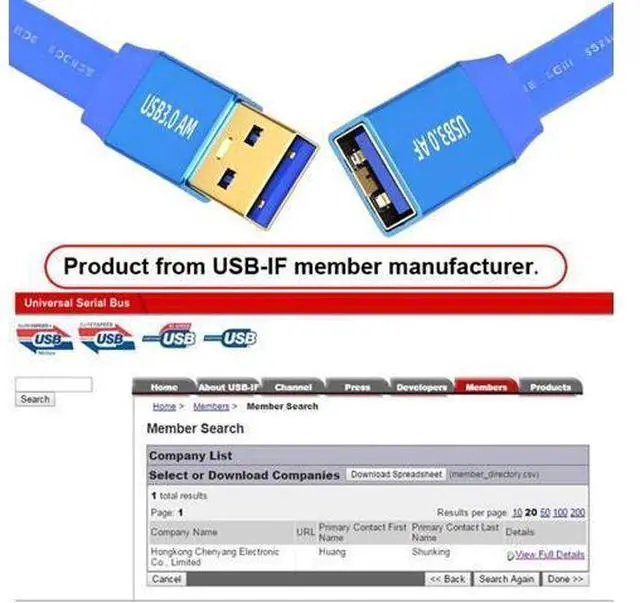 Alt view image 3 of 7 - Ultra Flat Slim USB 3.0 Type-A Male to USB3.0 A Female Cable Extension Blue 5Gbps for Disk SSD Camera Data (30cm)