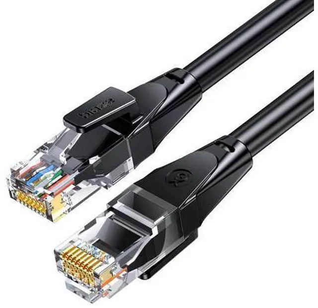 Main image of CAT6A Ethernet Cable 6.6ft, 10 Gigabi High-Speed RJ45 Patch Cord, 26AWG UTP Network Cable, Cat 6 Ethernet LAN Cord with Gold Plated RJ45 Connectors, Black