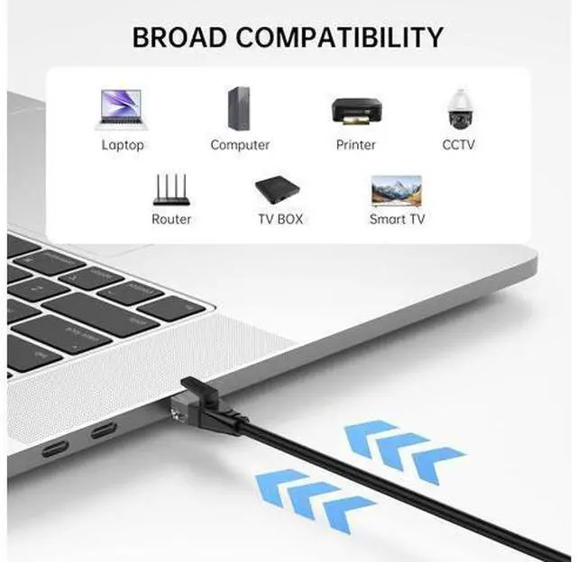 Alt view image 7 of 7 - CAT6A Ethernet Cable 6.6ft, 10 Gigabi High-Speed RJ45 Patch Cord, 26AWG UTP Network Cable, Cat 6 Ethernet LAN Cord with Gold Plated RJ45 Connectors, Black
