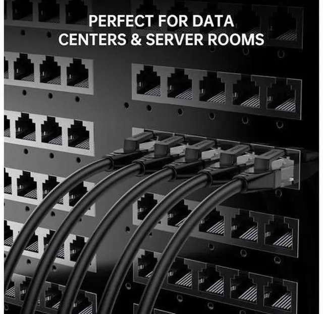 Alt view image 6 of 7 - CAT6A Ethernet Cable 6.6ft, 10 Gigabi High-Speed RJ45 Patch Cord, 26AWG UTP Network Cable, Cat 6 Ethernet LAN Cord with Gold Plated RJ45 Connectors, Black