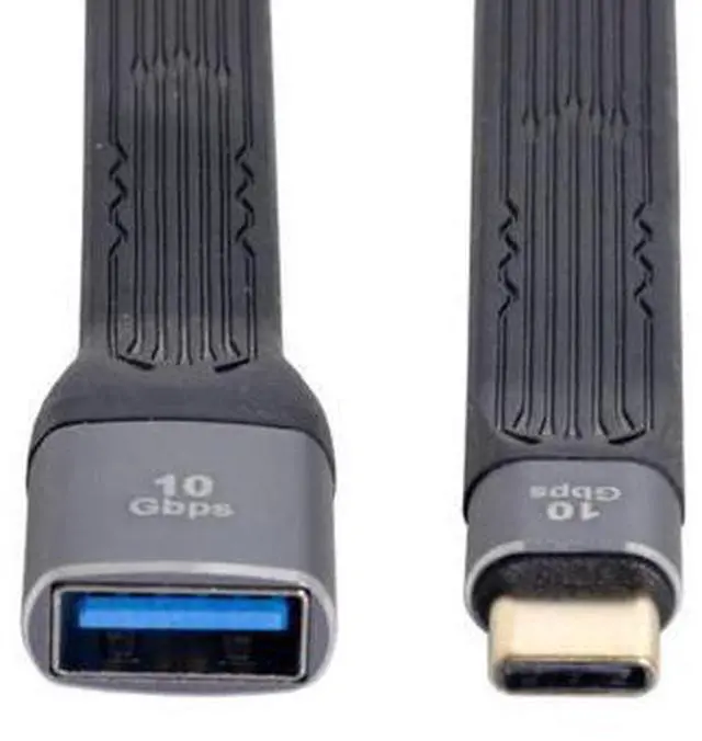 Main image of USB 3.0 Type A Female to USB-C USB 3.1 Type C Male Host OTG Flat Slim FPC Data Cable for Laptop & Phone
