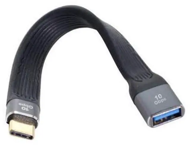 Alt view image 2 of 7 - USB 3.0 Type A Female to USB-C USB 3.1 Type C Male Host OTG Flat Slim FPC Data Cable for Laptop & Phone