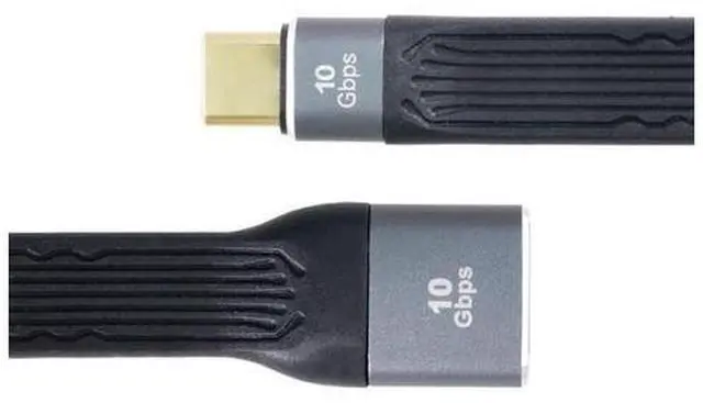 Alt view image 6 of 7 - USB 3.0 Type A Female to USB-C USB 3.1 Type C Male Host OTG Flat Slim FPC Data Cable for Laptop & Phone