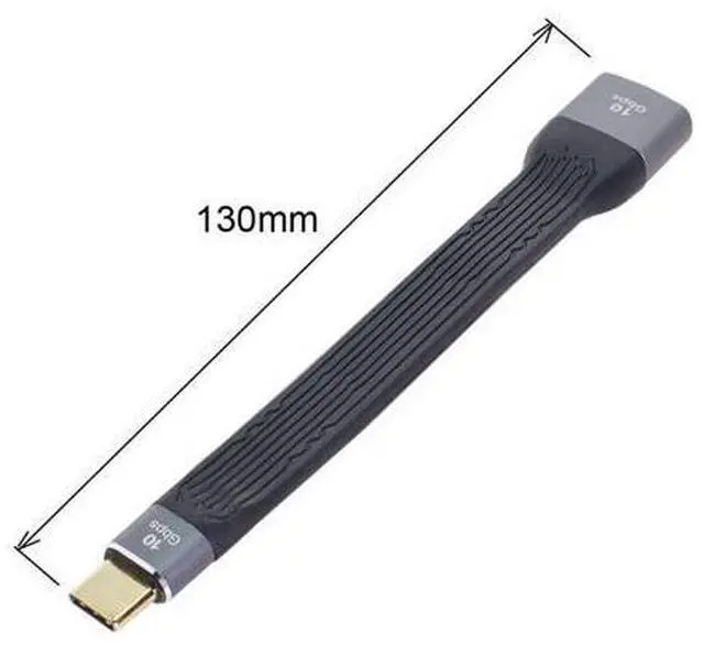 Alt view image 5 of 7 - USB 3.0 Type A Female to USB-C USB 3.1 Type C Male Host OTG Flat Slim FPC Data Cable for Laptop & Phone