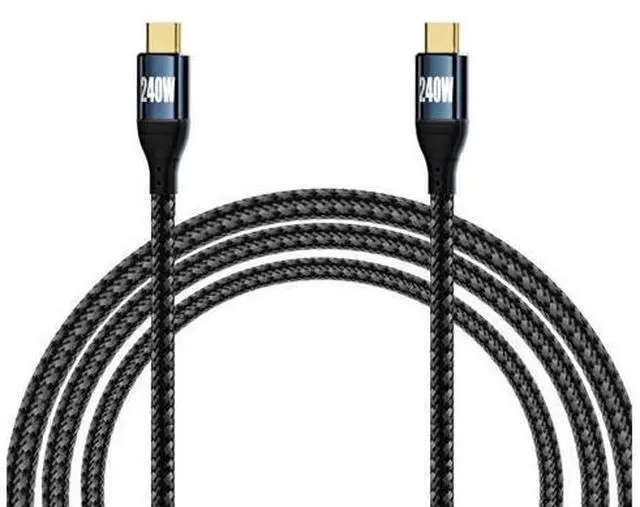 Alt view image 7 of 7 - USB-C 240W Type-C Cable 480Mbps 48V 5A Compatible with USB2.0 100W Charging for Laptop Tablet Phone 100CM