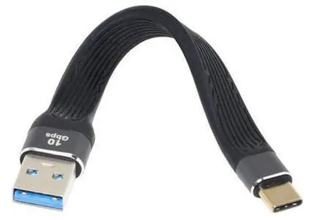 Alt view image 7 of 7 - USB 3.0 Type A Male to USB-C USB 3.1 Type C Male Host 10Gbps Flat Slim FPC Data Cable for Laptop & Phone