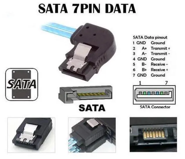 Alt view image 4 of 7 - Cable 4pcs/lot 90 Degree Angled Type Internal 4-SATA Host to 4SATA 7pin Target Disk 6Gbps Data Server Cable 25cm