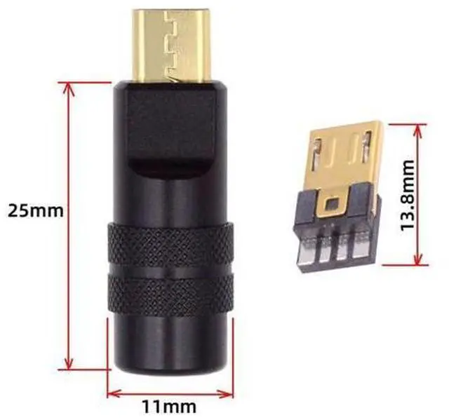 Alt view image 7 of 7 - Micro USB DIY Connector Aluminum Alloy Micro USB 2.0 5Pin Male Plug Port Repair Replacement Solder Adapter for OD 4.0-6.0mm Cable