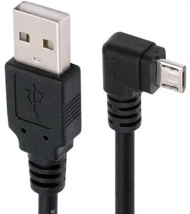 Alt view image 2 of 7 - Right Angled 90 Degree Micro USB 5Pin to USB 2.0 Type-A Data Charge Cable for Phone Tablet Camera 10cm