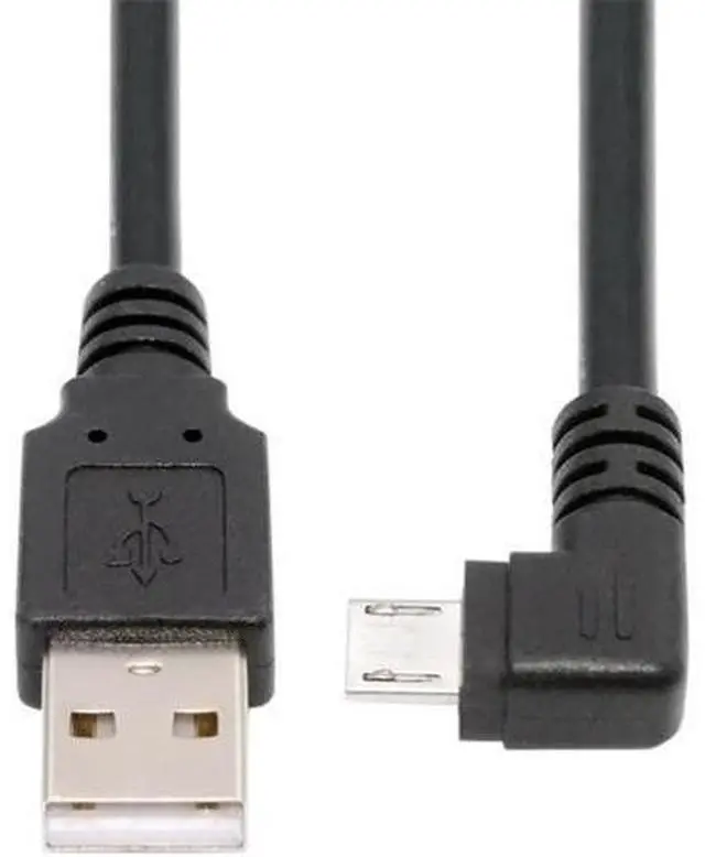 Alt view image 5 of 7 - Right Angled 90 Degree Micro USB 5Pin to USB 2.0 Type-A Data Charge Cable for Phone Tablet Camera 10cm
