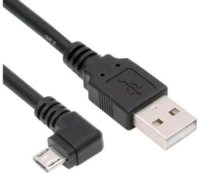 Alt view image 6 of 7 - Right Angled 90 Degree Micro USB 5Pin to USB 2.0 Type-A Data Charge Cable for Phone Tablet Camera 10cm