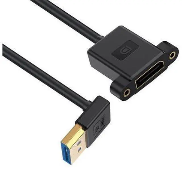 Main image of Cable Ultrafine Up Angled DisplayPort 1.4 DP Male to Female Extension Cable 8K 60hz 4K 144hz for Desktop Laptop Monitor Graphics Card 30cm