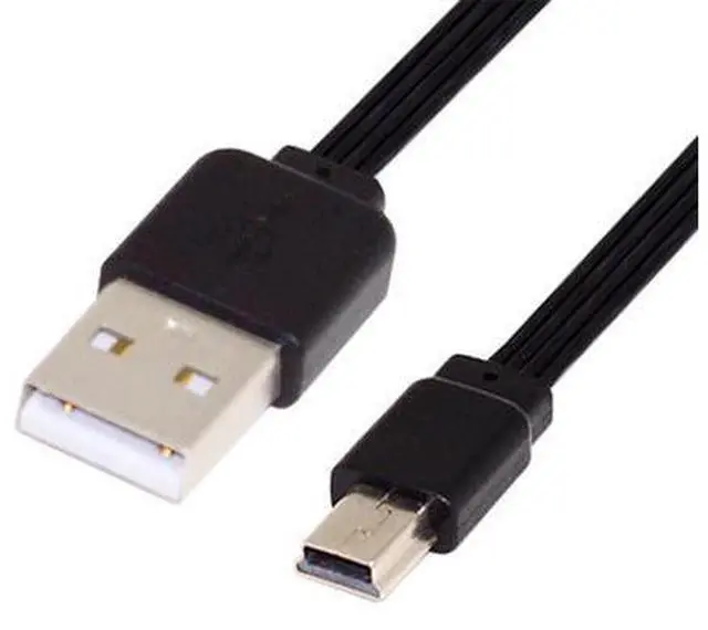 Main image of 13cm USB 2.0 Type-A Male to Mini 5Pin USB Male Male Data Flat Slim FPC Cable for FPV & Disk & Phone