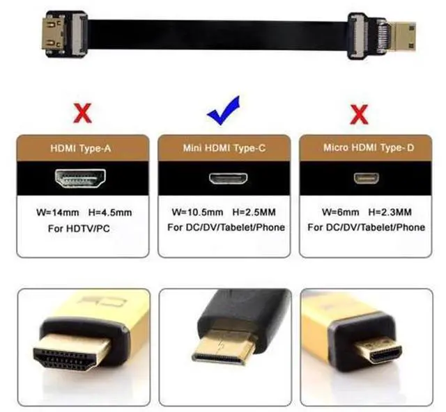 Alt view image 4 of 6 - CYFPV Mini HDMI Extension FPC Flat Cable 1080P for FPV HDTV Multicopter Aerial Photography 0.5M