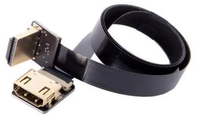 Alt view image 7 of 7 - CYFPV HDMI FPC Flat Extension Cable for Camera HDTV Multicopter Aerial Photography 90 Degree UP Angled 0.2M