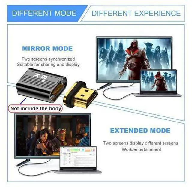 Alt view image 3 of 6 - HDMI Magnetic Connector HDMI 2.1 19Pin Contacts 8K Video Adapter for Laptop HDTV
