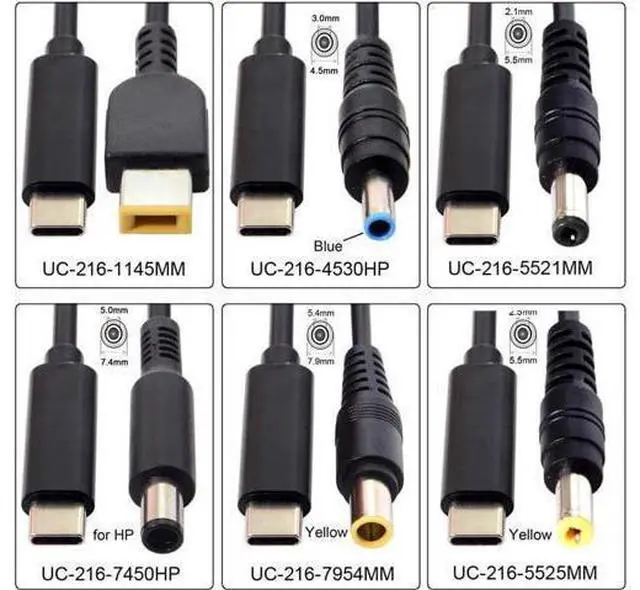 Alt view image 4 of 7 - Type C USB-C Input to DC 5.5 * 2.5mm Power PD Charge Cable for Laptop Notebook