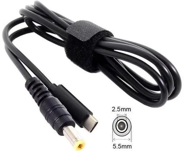 Alt view image 5 of 7 - Type C USB-C Input to DC 5.5 * 2.5mm Power PD Charge Cable for Laptop Notebook