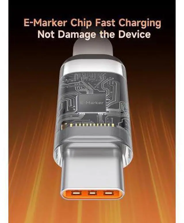 Alt view image 6 of 7 - Wedge Joint USB-C Cable, 240W Fast Charging Cable Flexible USB Type C Cable 480Mbps Data Transfer USB-C Cord for iPhone 17 16 15 Pro Max, MacBook Pro Air (White, 3.3FT)