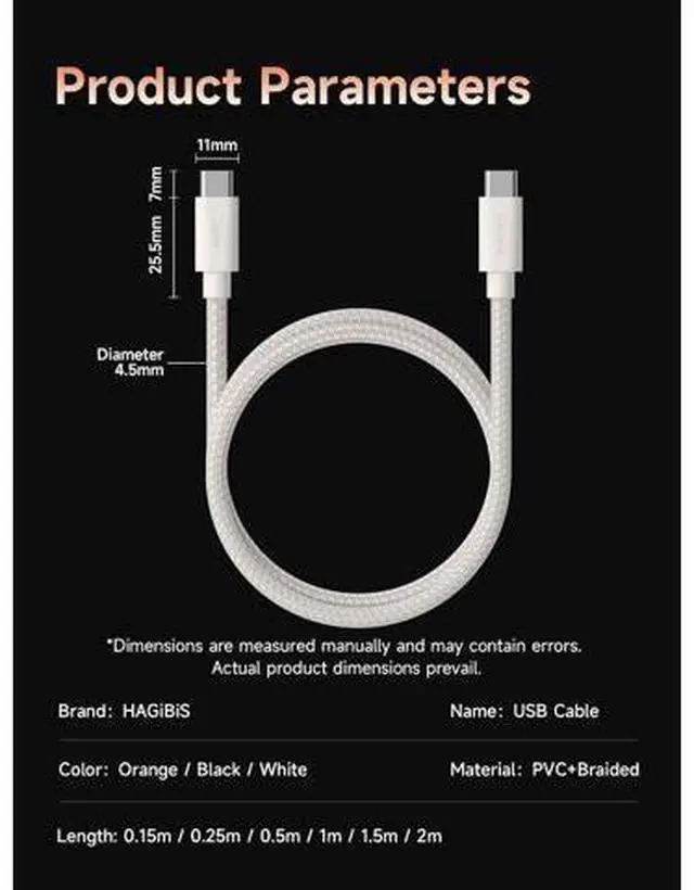 Alt view image 7 of 7 - Wedge Joint USB-C Cable, 240W Fast Charging Cable Flexible USB Type C Cable 480Mbps Data Transfer USB-C Cord for iPhone 17 16 15 Pro Max, MacBook Pro Air (White, 3.3FT)