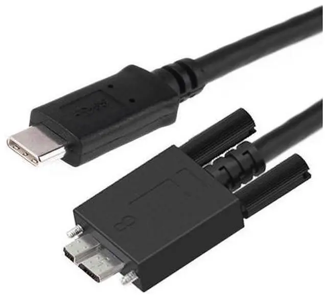 Alt view image 6 of 6 - USB C to Micro USB 3.0 Data Cable with Screw Mount for Industrial Camera Disk 5Gbps