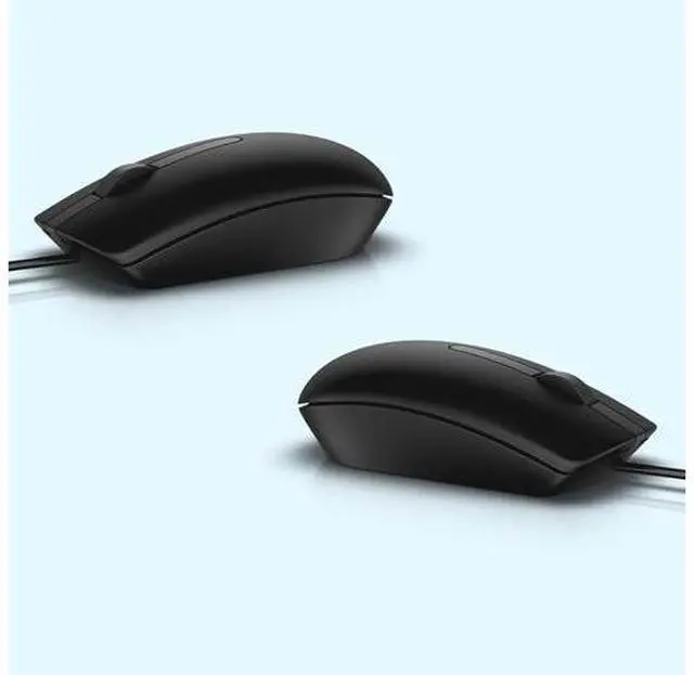 Alt view image 3 of 5 - Optical Wired Mouse, Black - 1000DPI, LED Tracking, Scrolling Wheel, Plug and Play