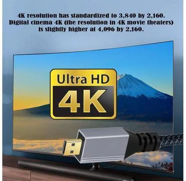 Alt view image 6 of 7 - 4K 60hz HDMI 2.0 Male to Micro HDMI Type-D Male Cable with Sleeve Straight Connector for HDTV Computer Laptop Monitor 100CM
