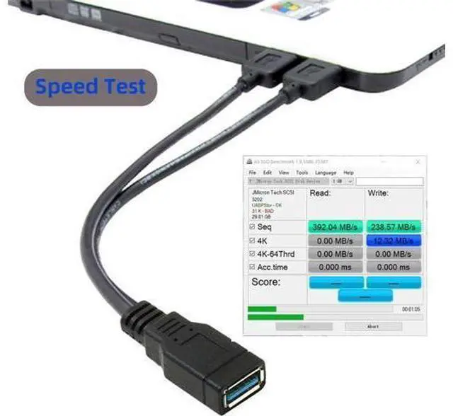 Alt view image 5 of 7 - Black USB 3.0 Female to Dual USB Male Extra Power Data Y Extension Cable for 2.5" Mobile Hard Disk