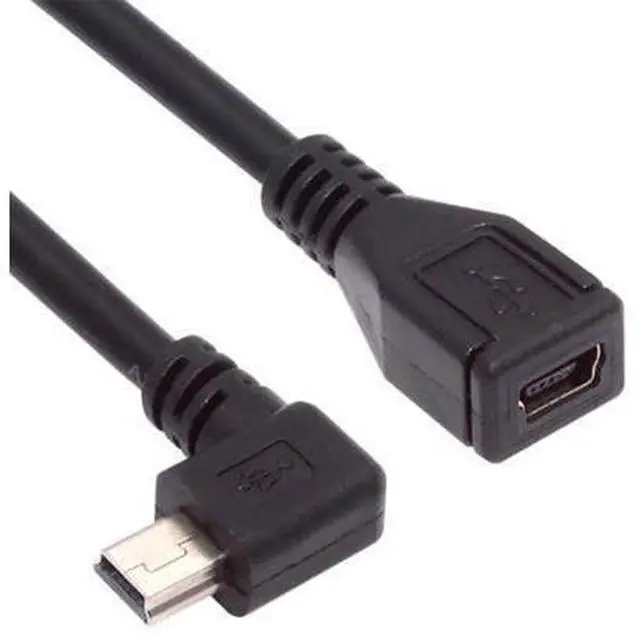 Main image of 90 Degree Left Angled Mini USB 5Pin Male to Female Extension Cable 30cm for GPS Camera