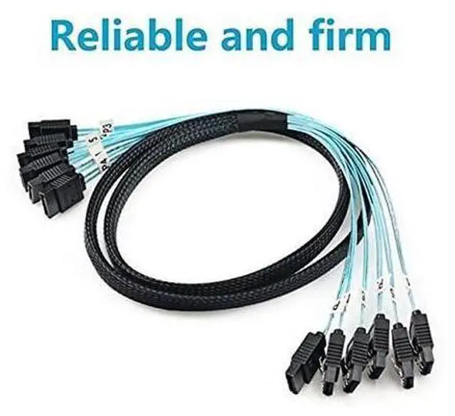 Alt view image 2 of 5 - Internal 6 SATA 7pin to 6 SATA 7pin Target SSD Hard Disk 6Gbps Data Server Raid Cable
