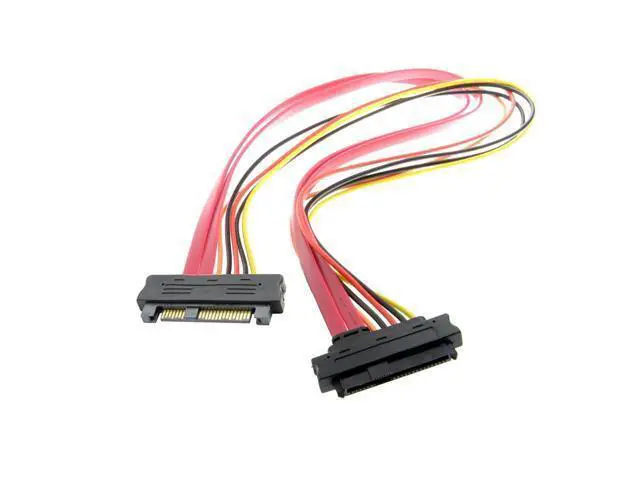 Alt view image 3 of 7 - SAS Hard Disk Drive SFF-8482 SAS Cable 29Pin Male to Female Extension Cable 0.5m with Power 22Pin+7Pin