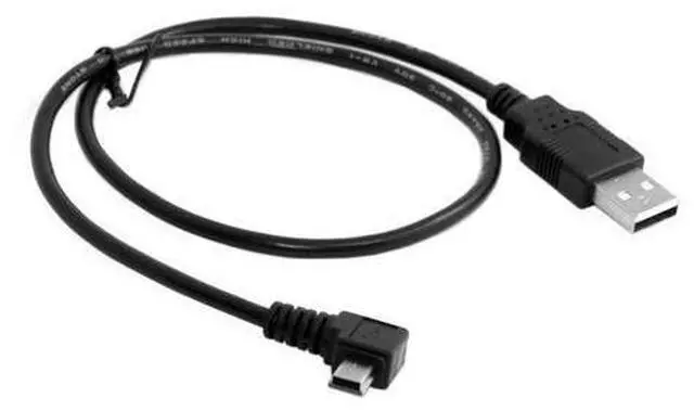 Alt view image 5 of 7 - 5pin Mini USB Type Male Left Angled 90 Degree to USB 2.0 Male Data Charge Cable 50cm