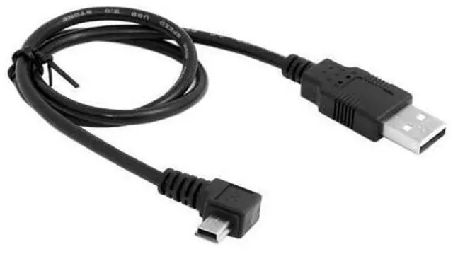 Alt view image 6 of 7 - 5pin Mini USB Type Male Left Angled 90 Degree to USB 2.0 Male Data Charge Cable 50cm