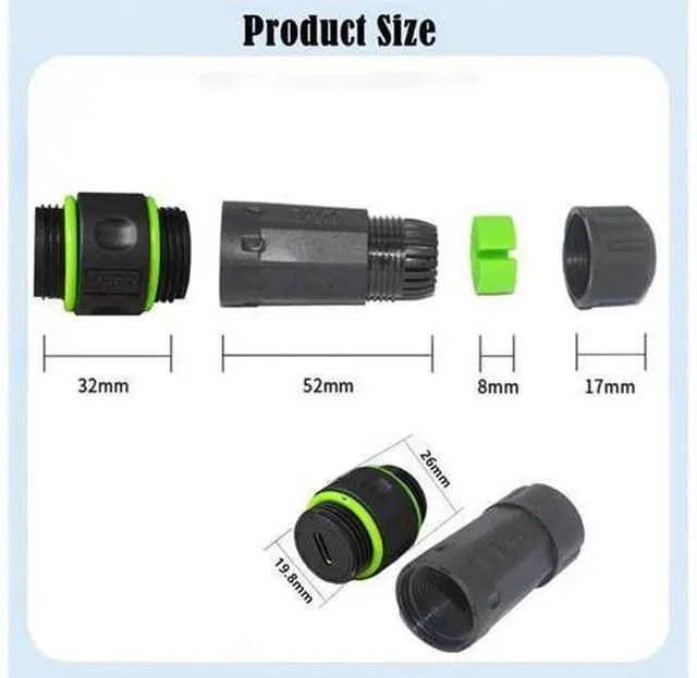 Alt view image 5 of 7 - M20 Locking IP68 Waterproof Type-C 10Gbps USB3.1 Female to USB-C Female Extension Adapter Coupler