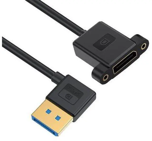Main image of Cable Ultrafine Right Angled DisplayPort 1.4 DP Male to Female Extension Cable 8K 60hz 4K 144hz for Desktop Laptop Monitor Graphics Card 30cm