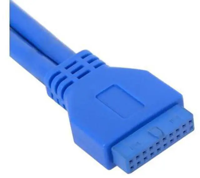 Alt view image 6 of 7 - USB 3.0 Front Panel Header 19/20Pin 1 Male to 2 USB 3.0 Female Panel Port Extension Cable 0.5M with Panel Mount Holes