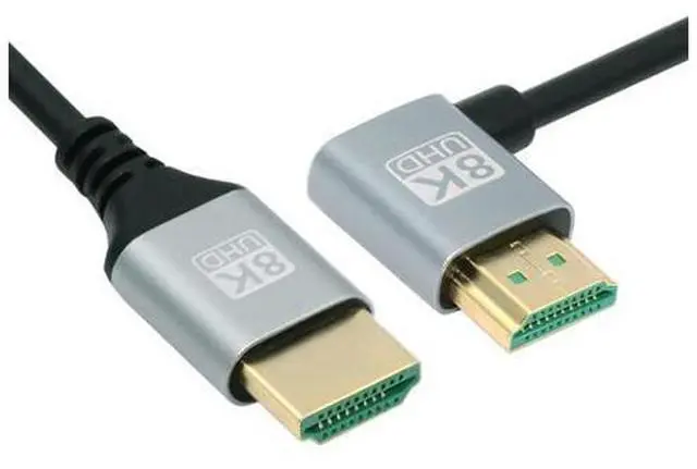 Main image of HDMI 2.1 Ultra Thin HDTV Cable 8K 4K Hyper Super Flexible Slim Cord Right Angled 90 Degree Type-A Male to Male for Computer HDTV 50CM