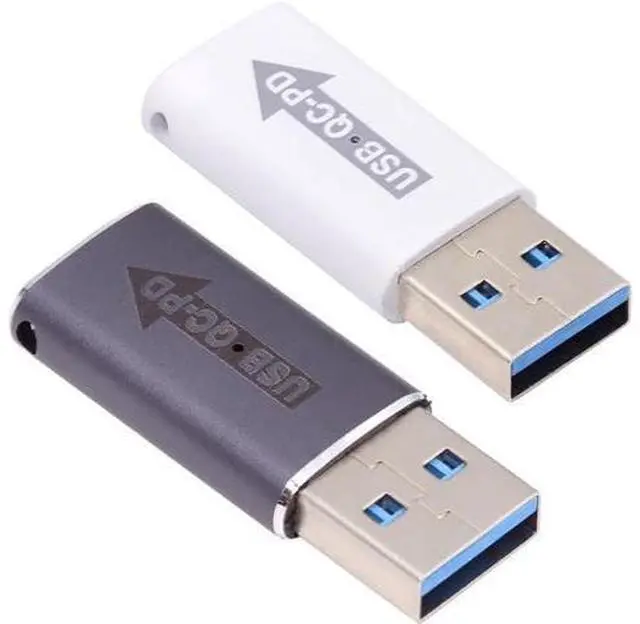 Main image of 2pcs/lot USB 2.0 A Male QC to PD USB-C Type C Female 5Gbps Data Power Adapter for Laptop Tablet Phone