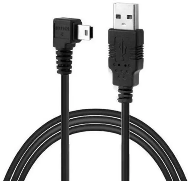 Alt view image 5 of 7 - Mini USB B Type 5pin Male Right Angled 90 Degree to USB 2.0 Male Data Cable with Ferrite 3.0m