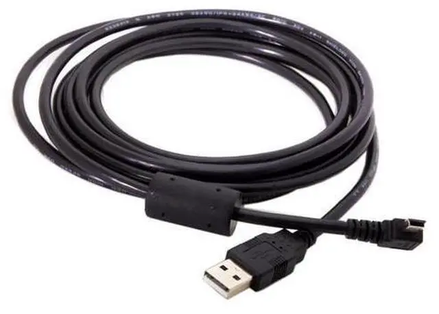 Alt view image 7 of 7 - Mini USB B Type 5pin Male Right Angled 90 Degree to USB 2.0 Male Data Cable with Ferrite 3.0m