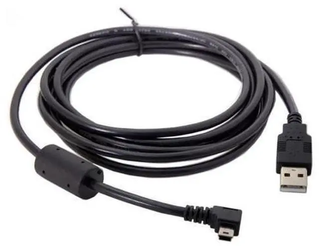 Alt view image 6 of 7 - Mini USB B Type 5pin Male Right Angled 90 Degree to USB 2.0 Male Data Cable with Ferrite 3.0m