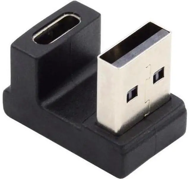 Main image of USB-C Type C Female Up Opposite U Shape Back Angled to USB 3.0 A Male Data Adapter for Laptop Desktop