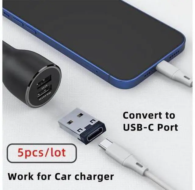 Alt view image 3 of 7 - 5pcs/lot USB-C Type C Female to USB 2.0 A Male 480Mbps Data Power Adapter for Laptop Tablet Phone
